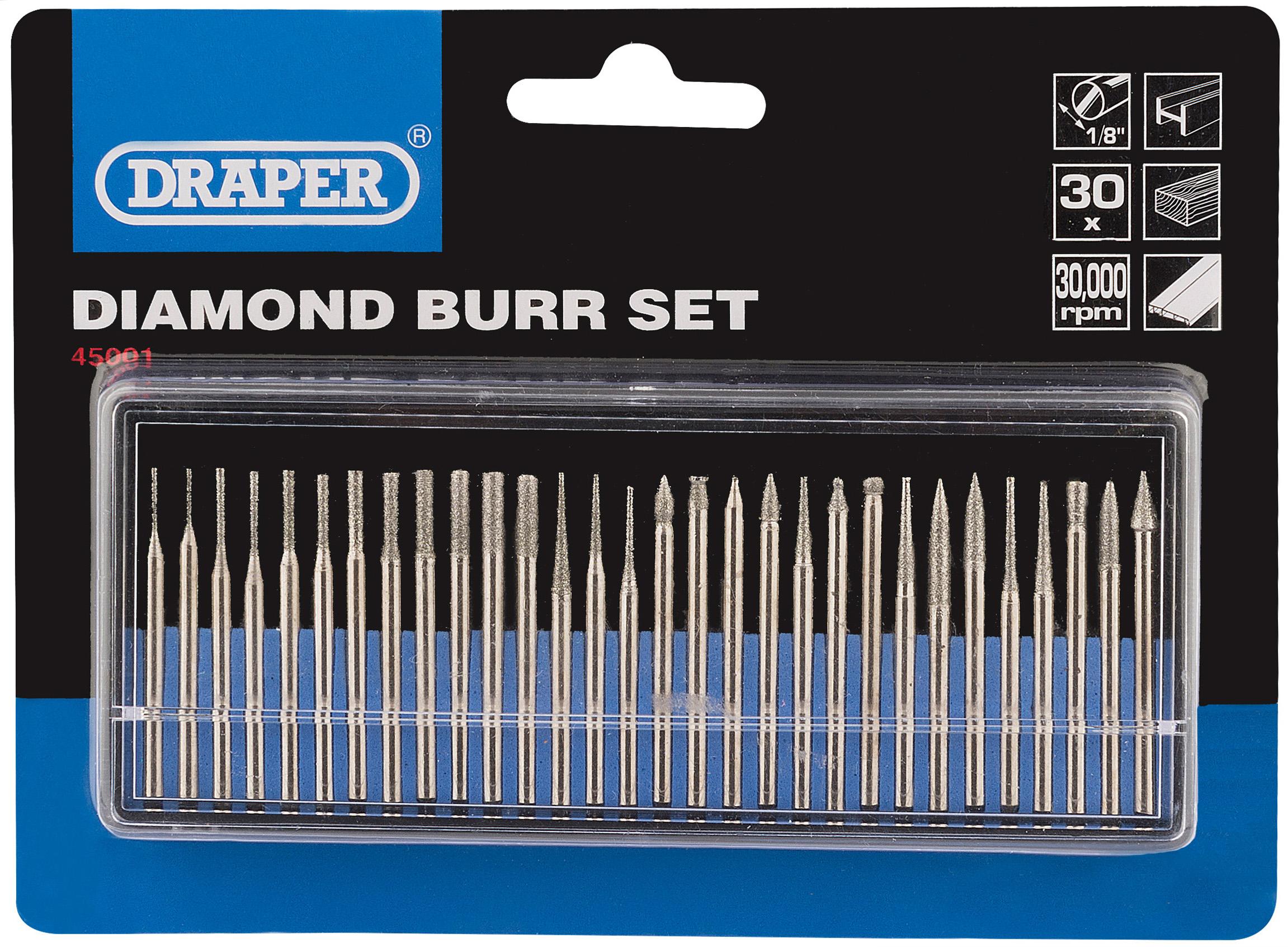 Draper 30 Piece Diamond De-Burring Set