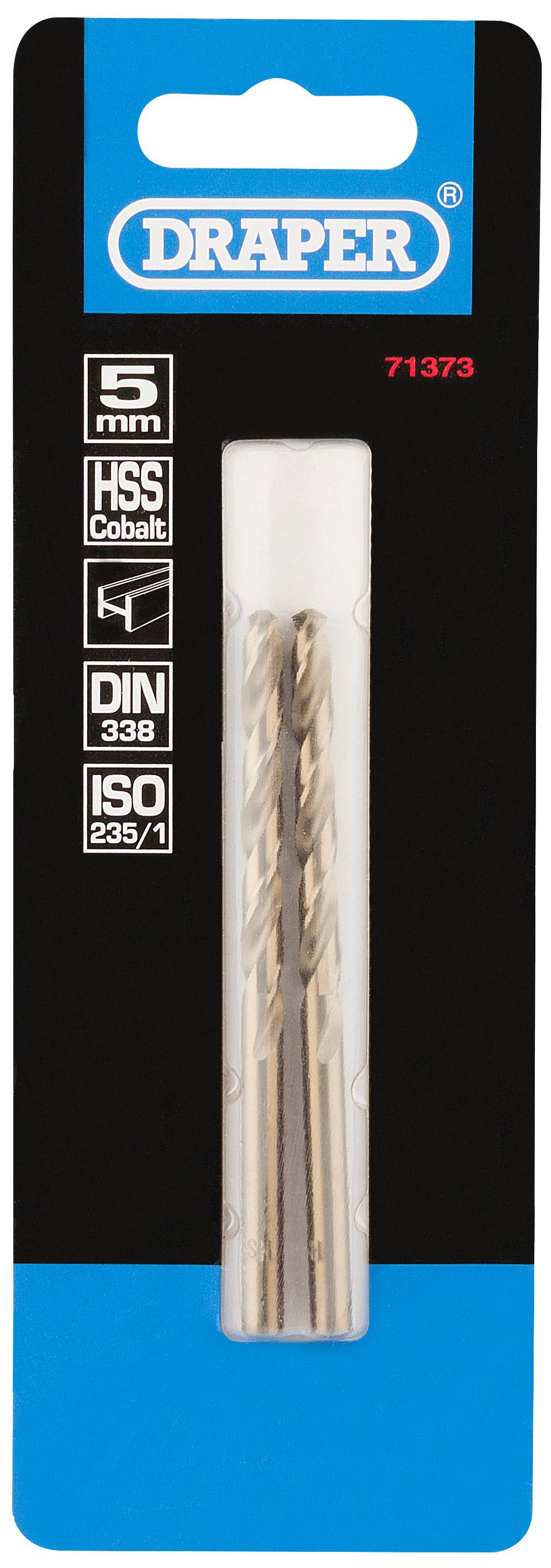 Draper 2 Piece 5mm HSS Cobalt Drill Bit