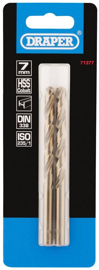 Draper 2 Piece 7mm HSS Cobalt Drill Bit