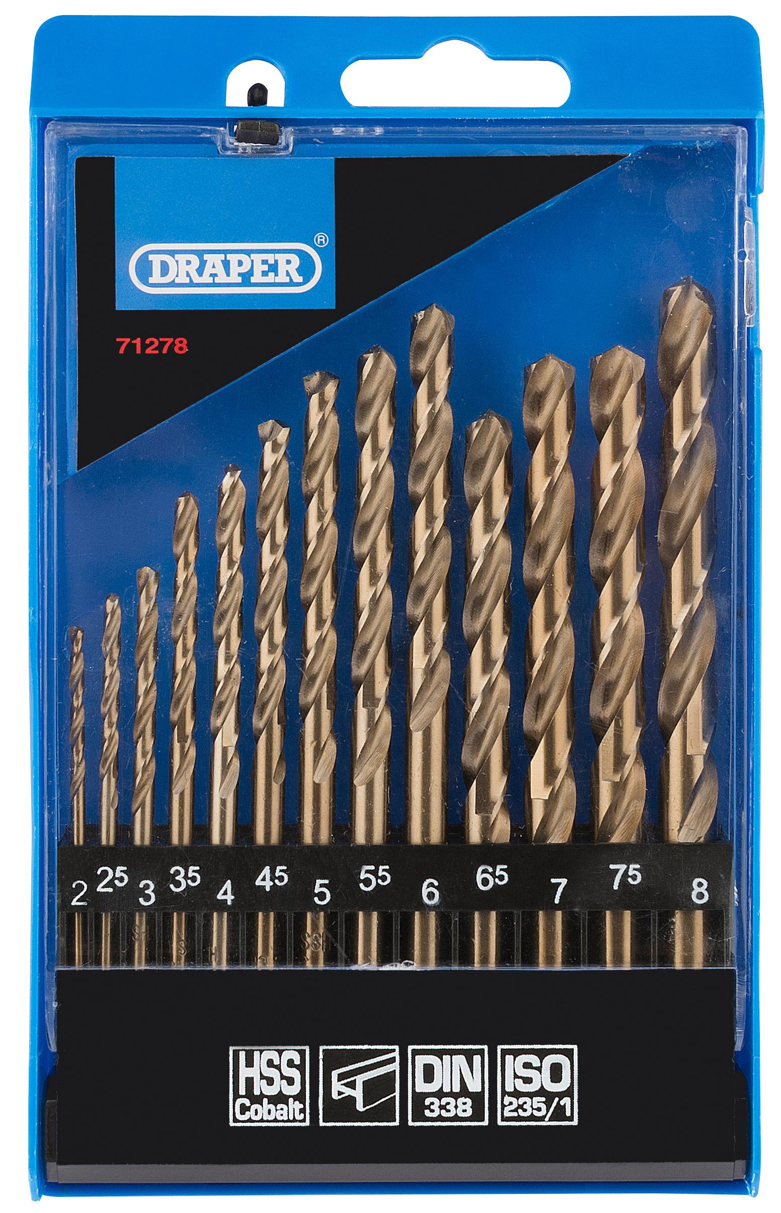 Draper 13 Piece HSS Cobalt Drill Bit Set
