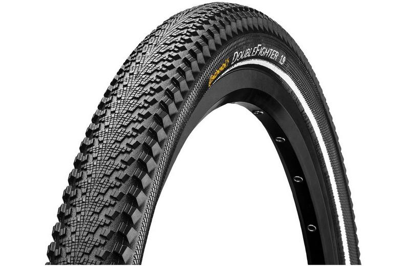 Continental Double Fighter 3 Bike Tyre, Black/Black 26x1.90" Continental Double Fighter 3 Bike Tyre, Black/Black 26x1.90"