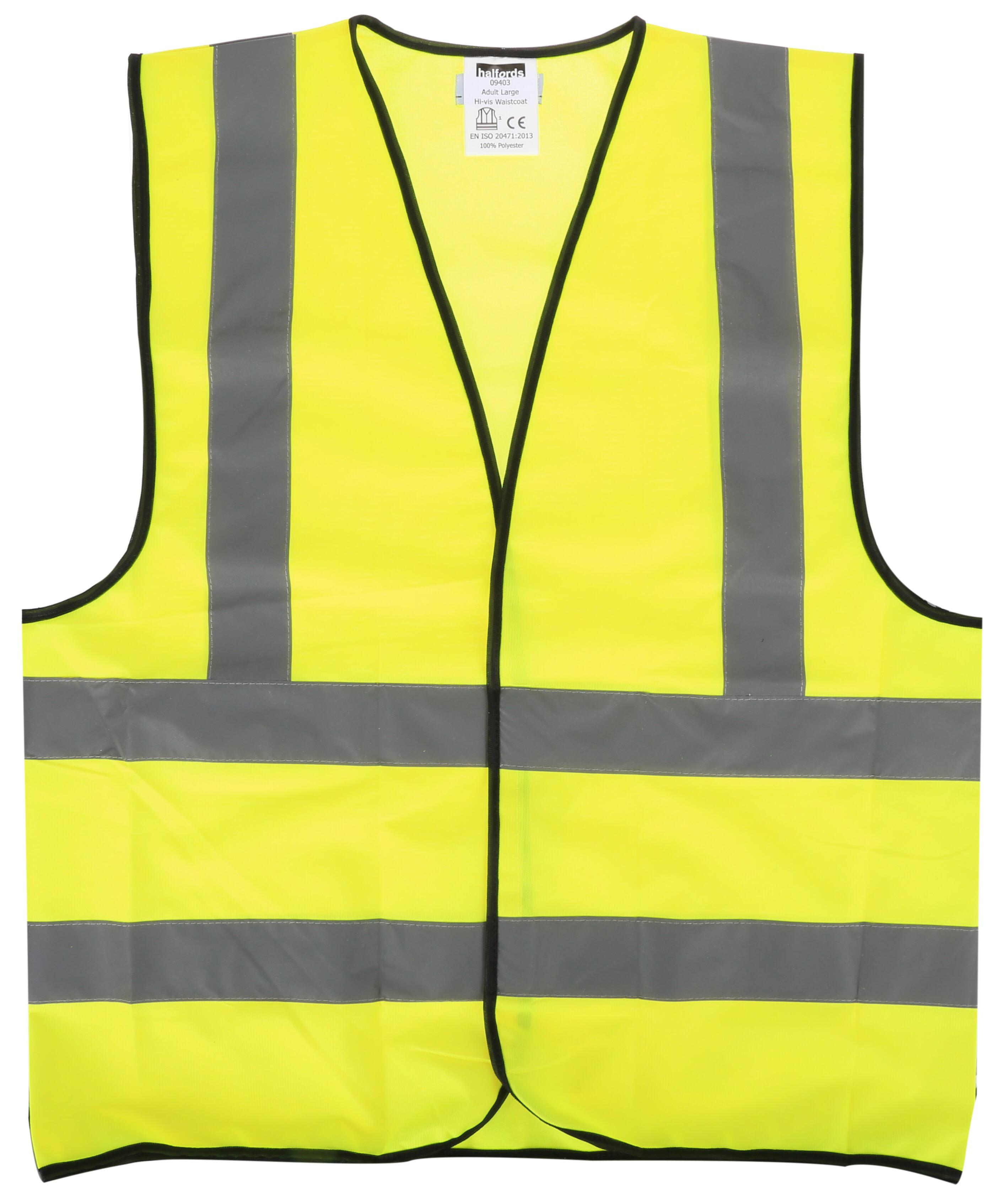 Halfords Adults Hi Vis Waistcoat