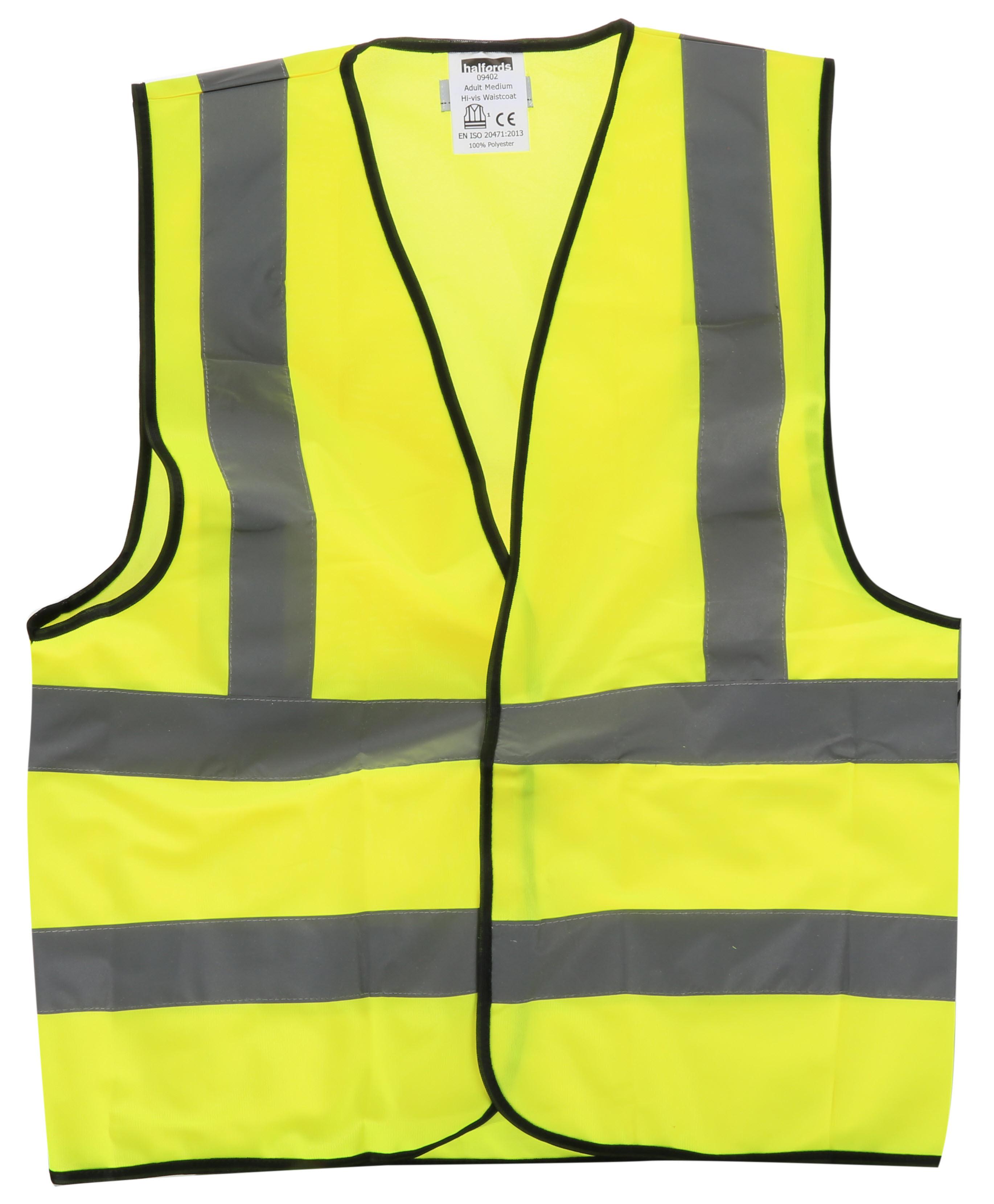 Halfords Adults Hi Vis Waistcoat