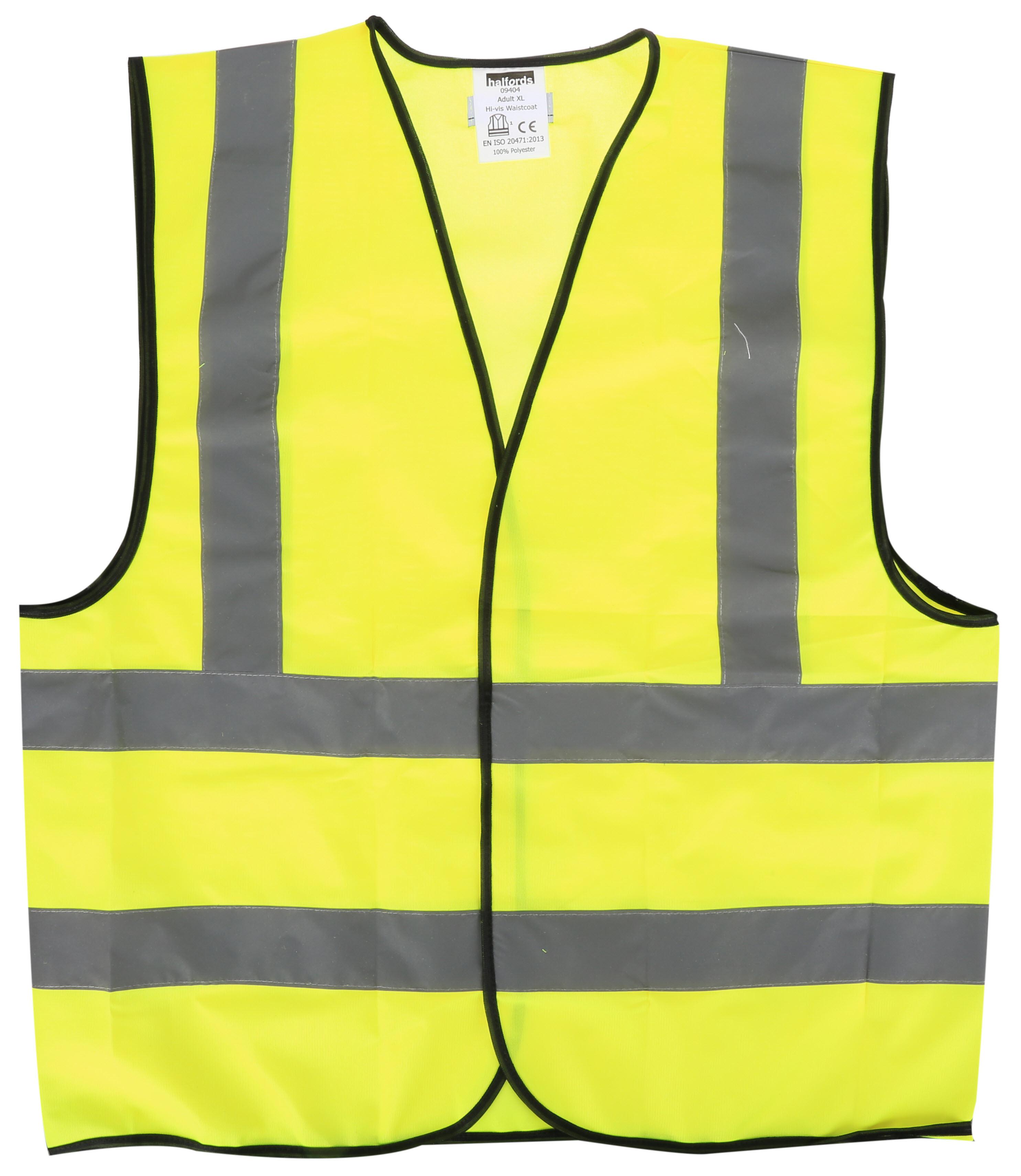 Halfords Adults Hi Vis Waistcoat