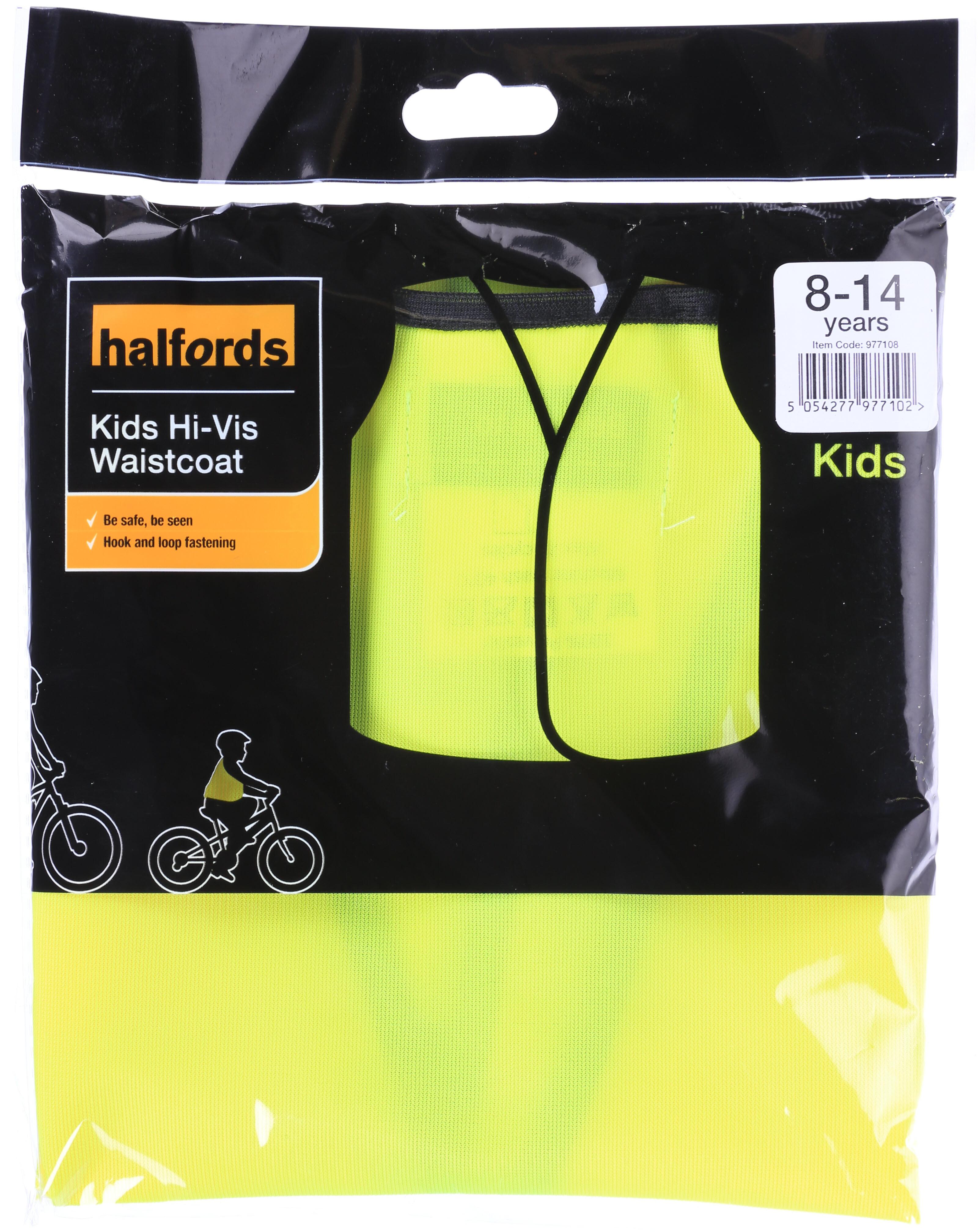 Halfords Kids Hi Vis Waistcoat, Age 8-14