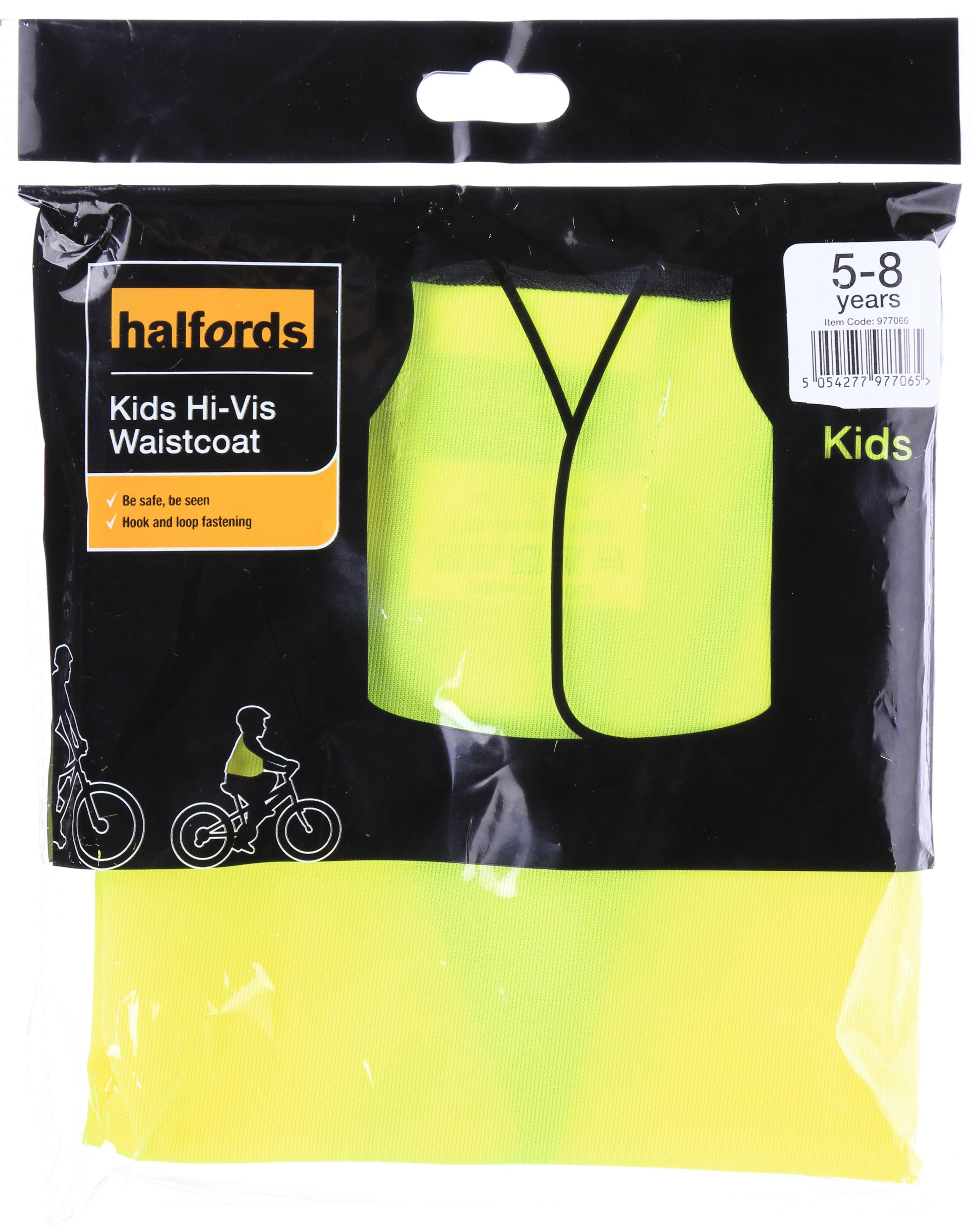 Halfords Kids Hi Vis Waistcoat, Age 8-14