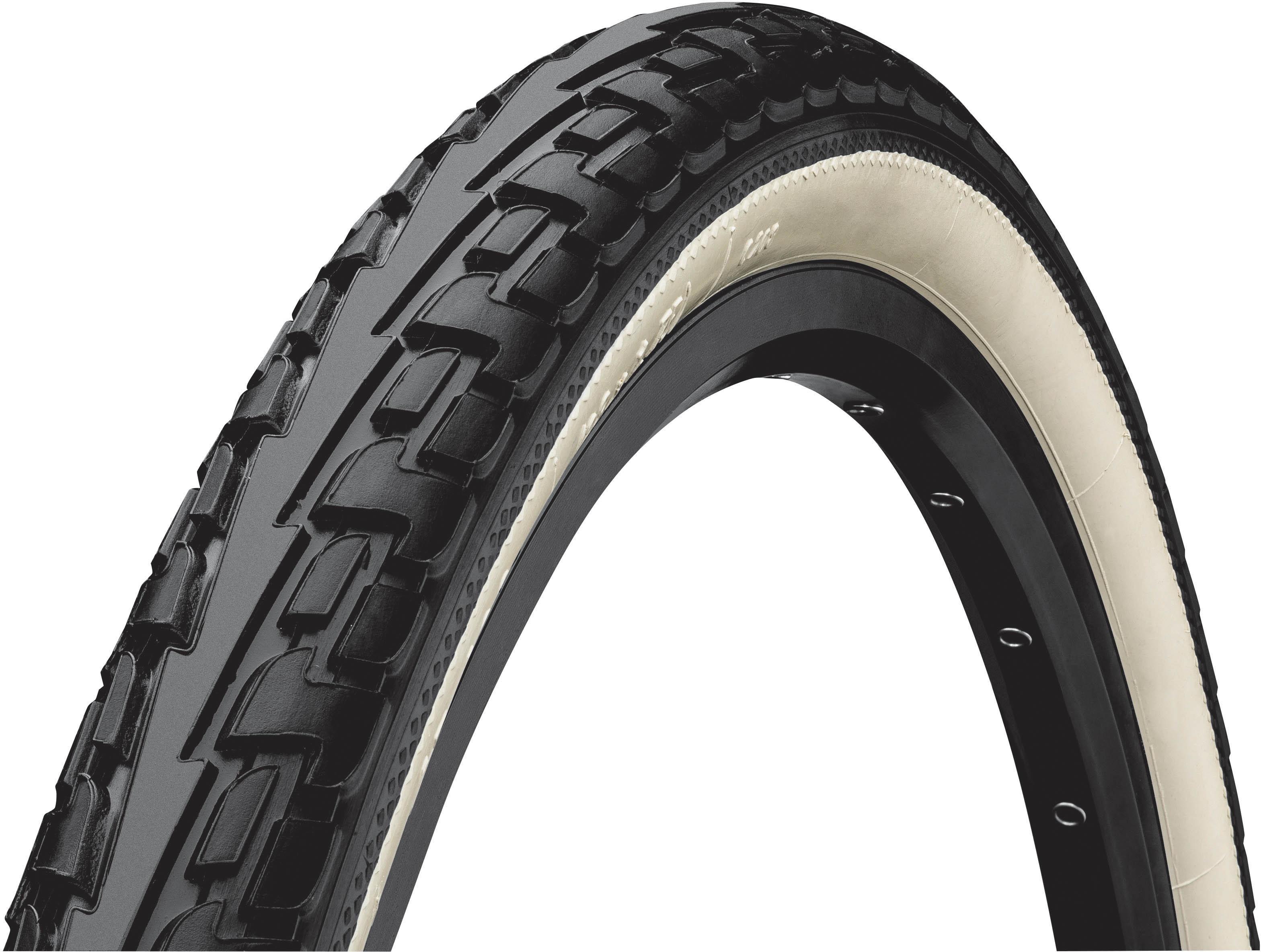 Halfords Continental Ride Tour Bike Tyre, Black/White 27x1-1/4 inch | Pricematch, Extra 8% off for BC Members, Free Bike Health Check, Cycle2Work Scheme & 0% APR Finance.