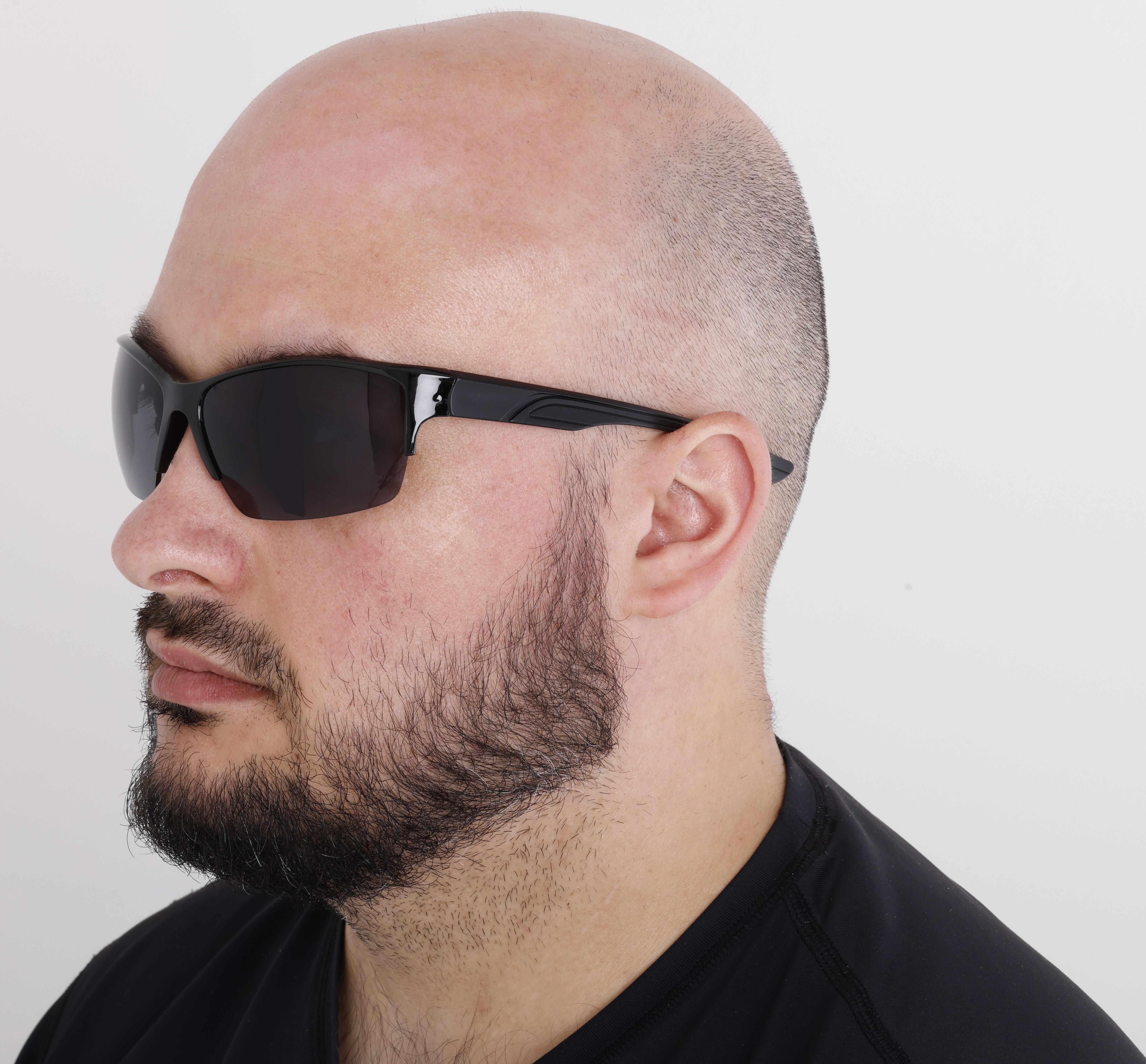Halfords Half Frame Sunglasses Black