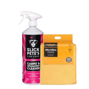 Slick Pete's Carpet and Upholstery + Microfibre Cloth Bundle