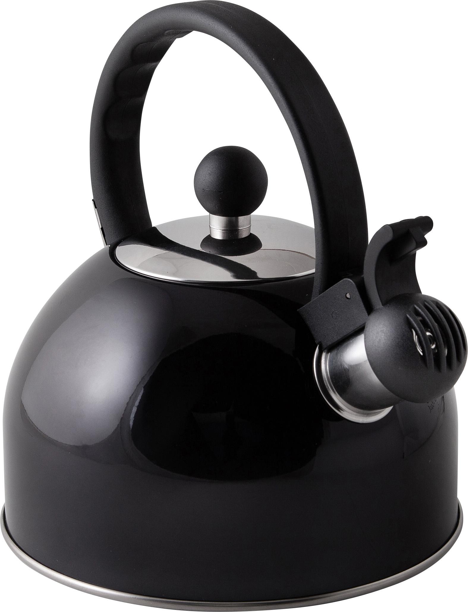 1.5 Litre Black Stainless Steel Whistling Kettle