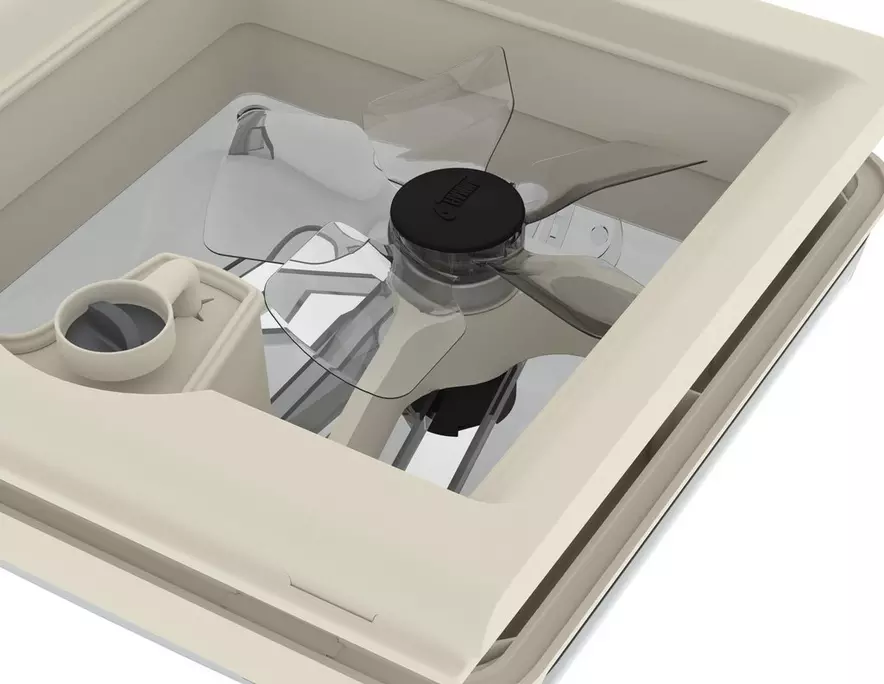保温・保冷器具 FIAMMA TURBO KIT Fiamma Camper Van Turbo-Vent Roof Fan (White) (03624F02-)