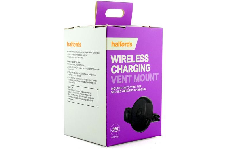Halfords Wireless Charging Vent Mount Halfords Wireless Charging Vent Mount