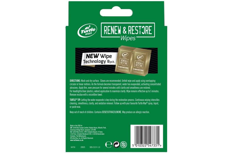 Turtle Wax Renew & Restore Wipes Turtle Wax Renew & Restore Wipes
