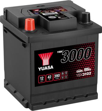 YBX3102 12V 42Ah 390A Yuasa SMF Battery
