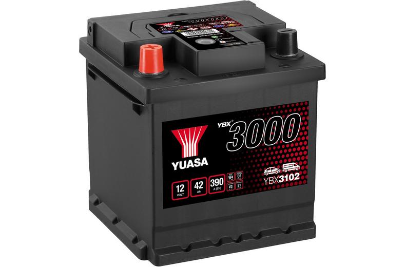 YBX3102 12V 42Ah 390A Yuasa SMF Battery YBX3102 12V 42Ah 390A Yuasa SMF Battery
