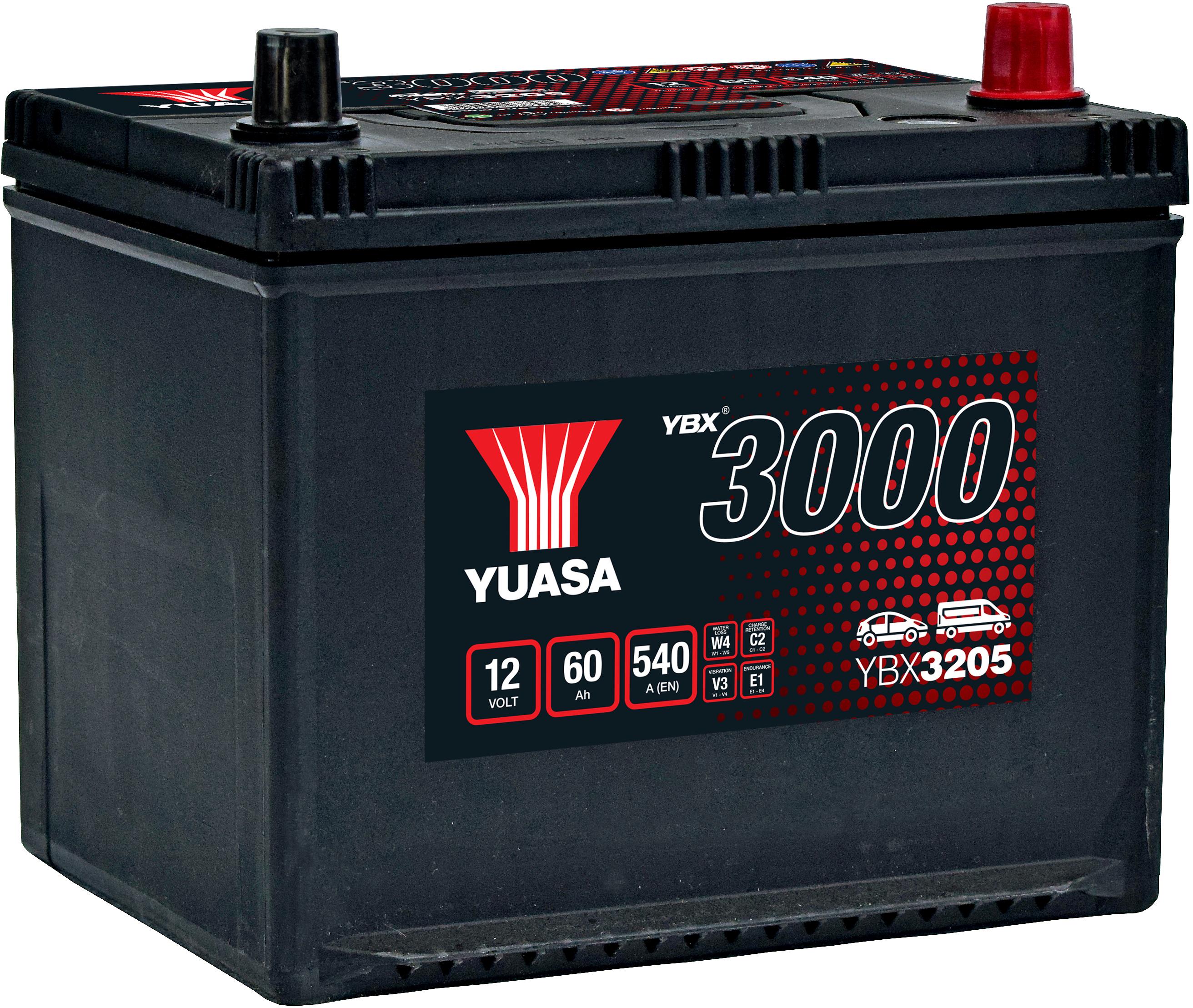 YBX3205 12V 60Ah 540A Yuasa SMF Battery