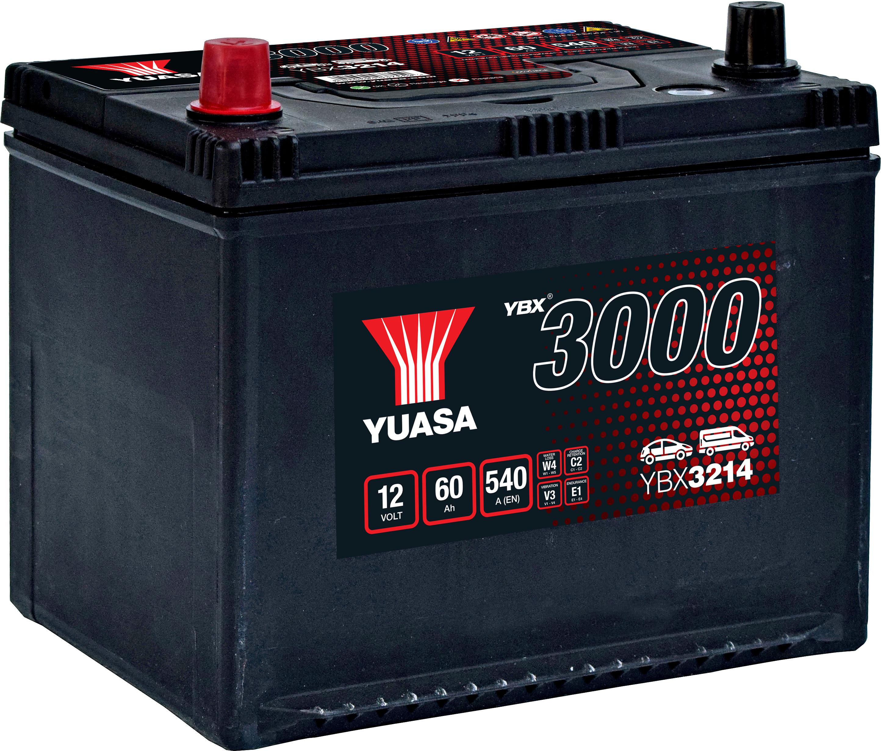 YBX3214 12V 60Ah 540A Yuasa SMF Battery