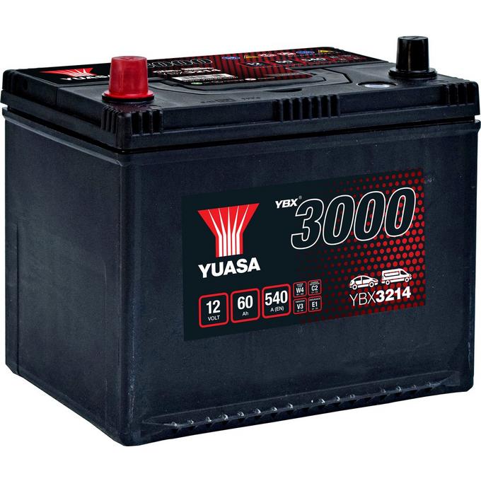 YBX3214 12V 60Ah 540A Yuasa SMF Battery