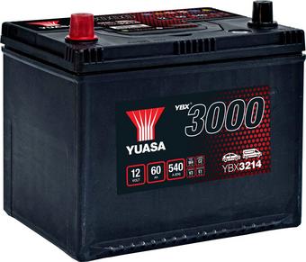 YBX3214 12V 60Ah 540A Yuasa SMF Battery
