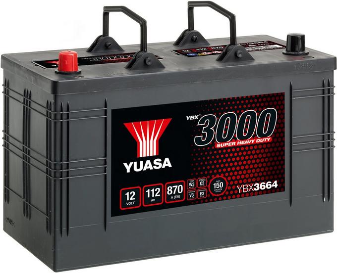 12V 62Ah 550A Yuasa YBX3078 Yuasa Autobatterie