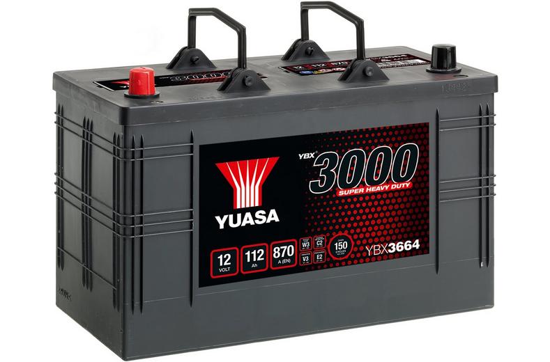 Yuasa YBX3664 12V 112Ah 870A Super Heavy Duty SMF Commercial Vehicle Battery Yuasa YBX3664 12V 112Ah 870A Super Heavy Duty SMF Commercial Vehicle Battery