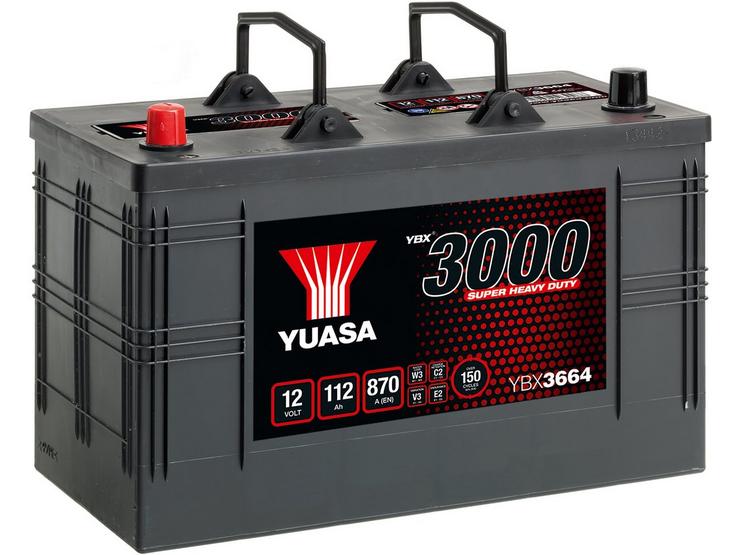 Yuasa YBX3664 12V 112Ah 870A Super Heavy Duty SMF Commercial Vehicle Battery