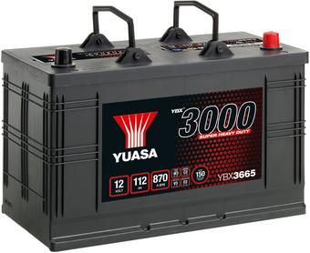 Yuasa YBX3665 12V 112Ah 870A Super Heavy Duty SMF Commercial Vehicle Battery