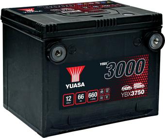 YBX3750 12V 66Ah 660A Yuasa SMF Battery