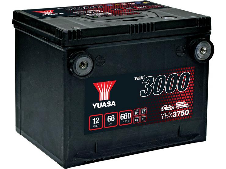 YBX3750 12V 66Ah 660A Yuasa SMF Battery