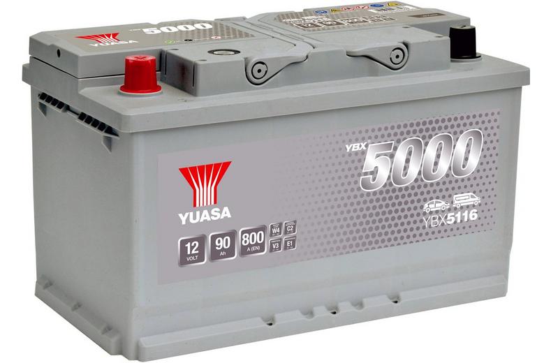 YBX5116 12V 90Ah 800A Yuasa Silver High Performance Battery YBX5116 12V 90Ah 800A Yuasa Silver High Performance Battery