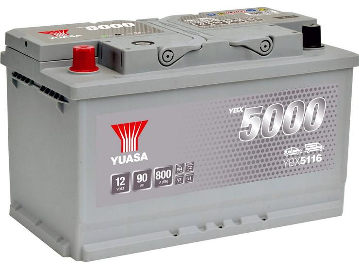 YBX5116 12V 90Ah 800A Yuasa Silver High Performance Battery