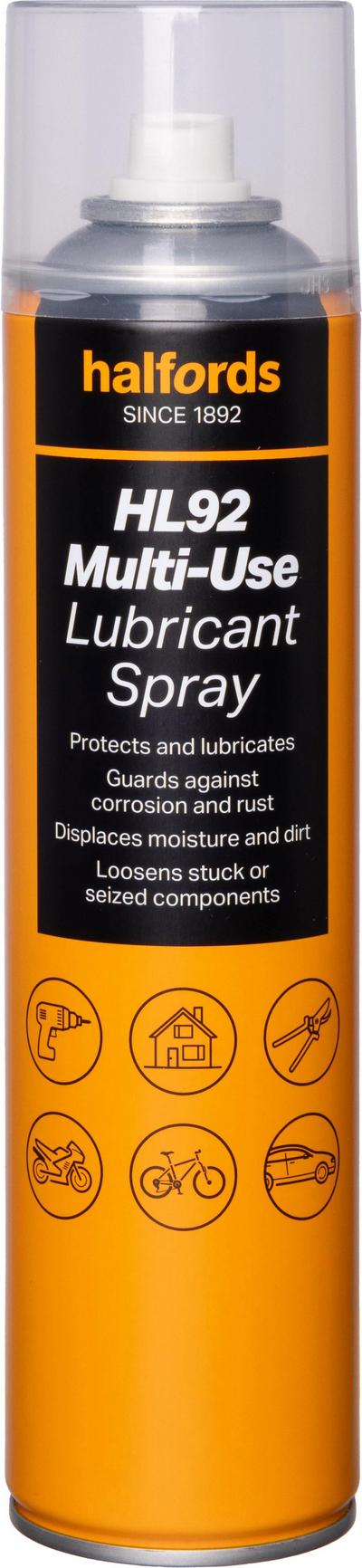 Halfords HL92 Multi-Use Lubricant Spray 400ml