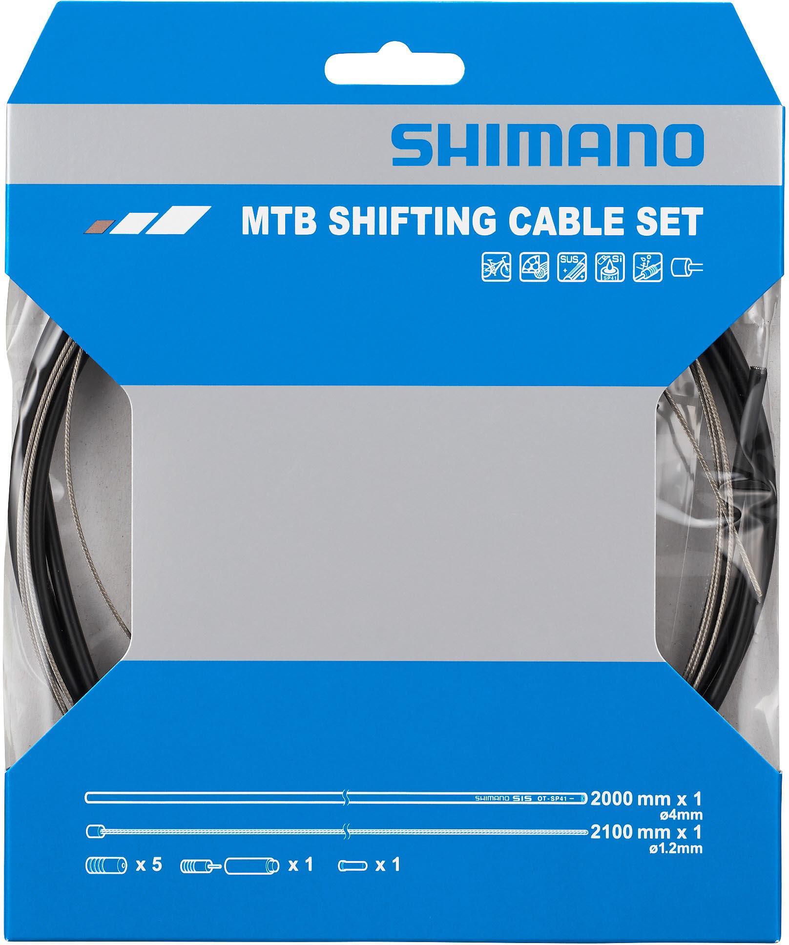 Shimano MTB Gear Cable Set for Rear Derailleur, Stainless Steel Inner Wire