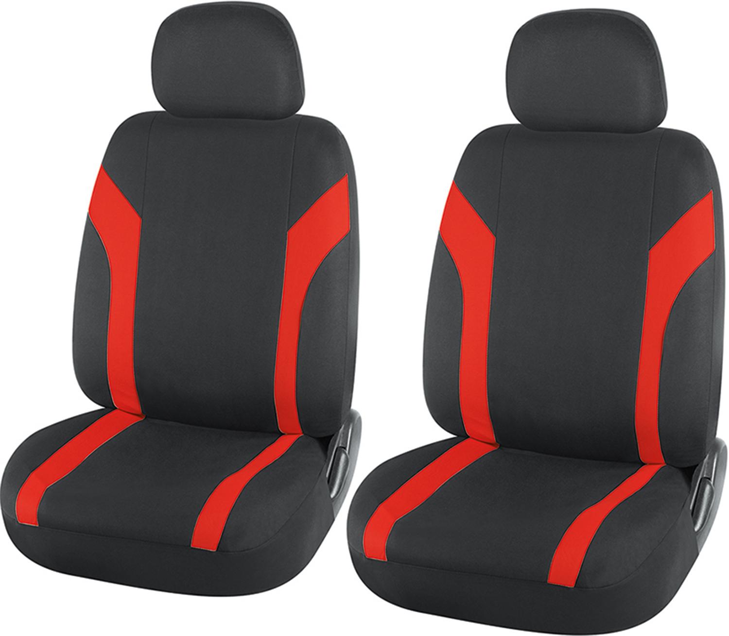 Halfords Essential Seat Cover Black/Red Non Airbag