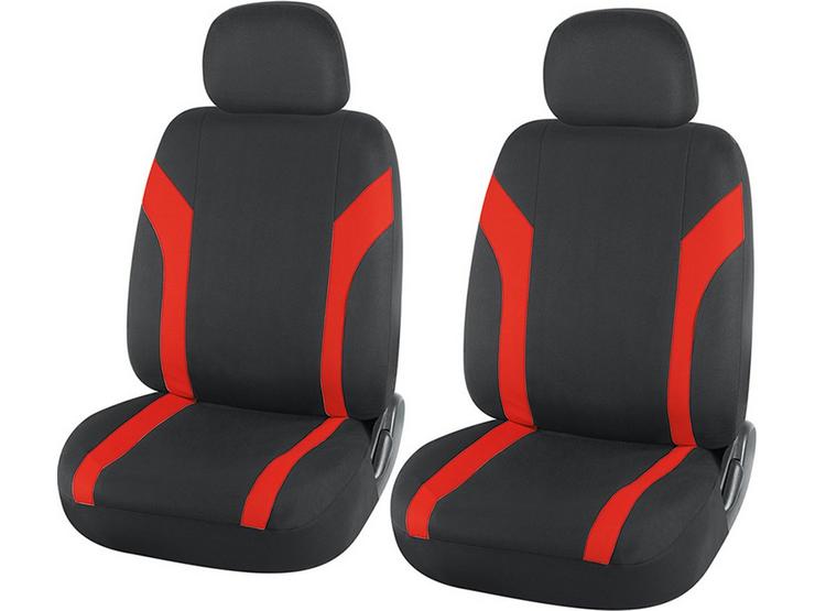 Halfords Essential Seat Cover Black/Red Non Airbag