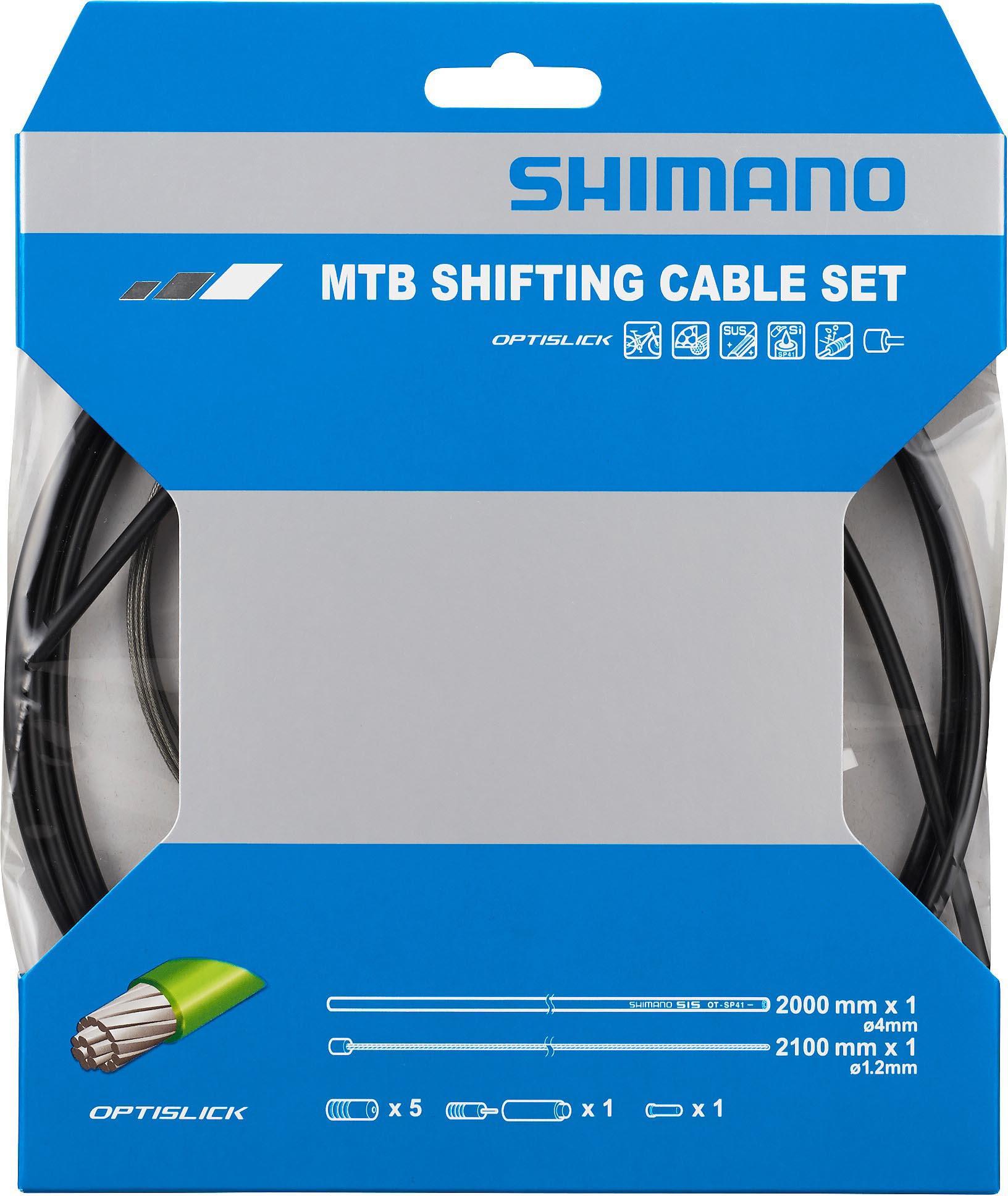 Shimano MTB OPTISLICK Coated Gear Cable Set for Rear Derailleur
