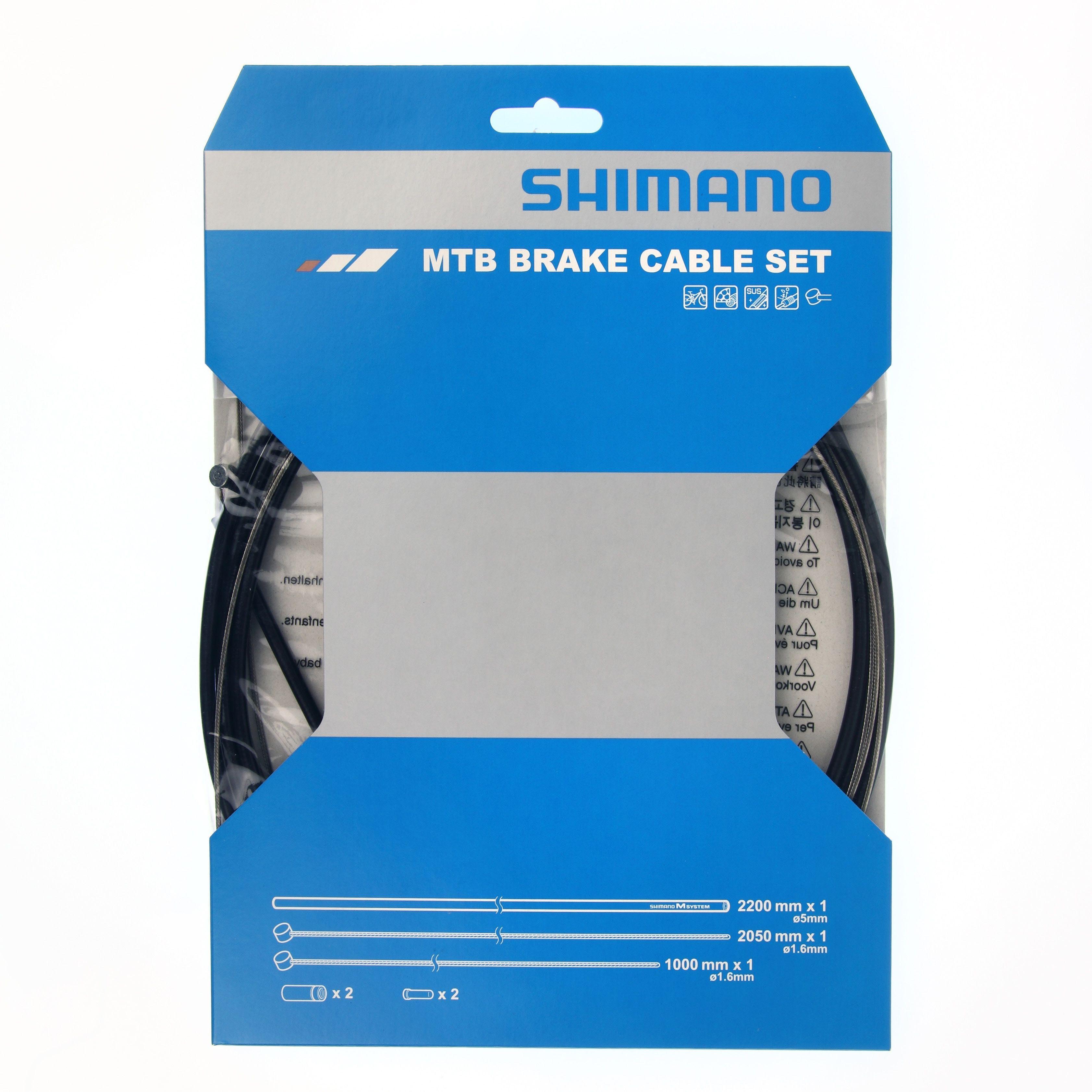 Shimano MTB Brake Cable Set with Stainless Steel Inner Wires
