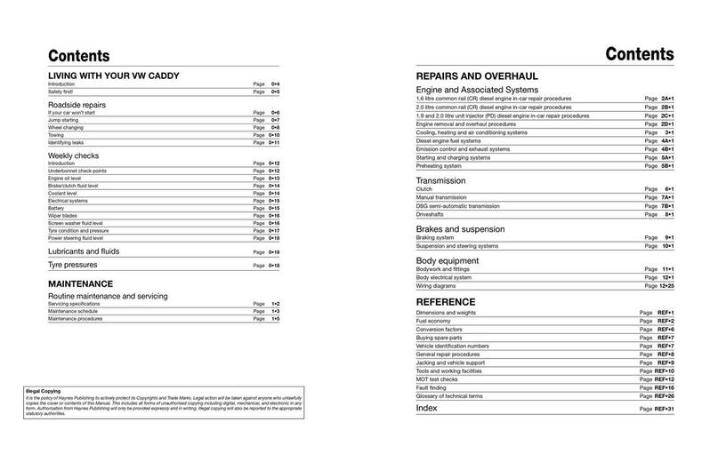 Haynes VW Caddy Diesel (04-15) Manual Haynes VW Caddy Diesel (04-15) Manual
