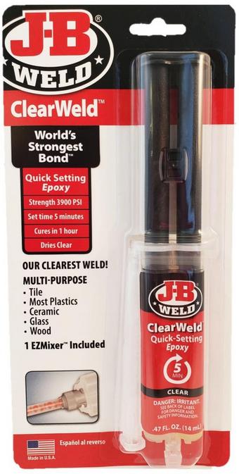 JB WELD 5MIN CLEAR EPOXY EZMIX