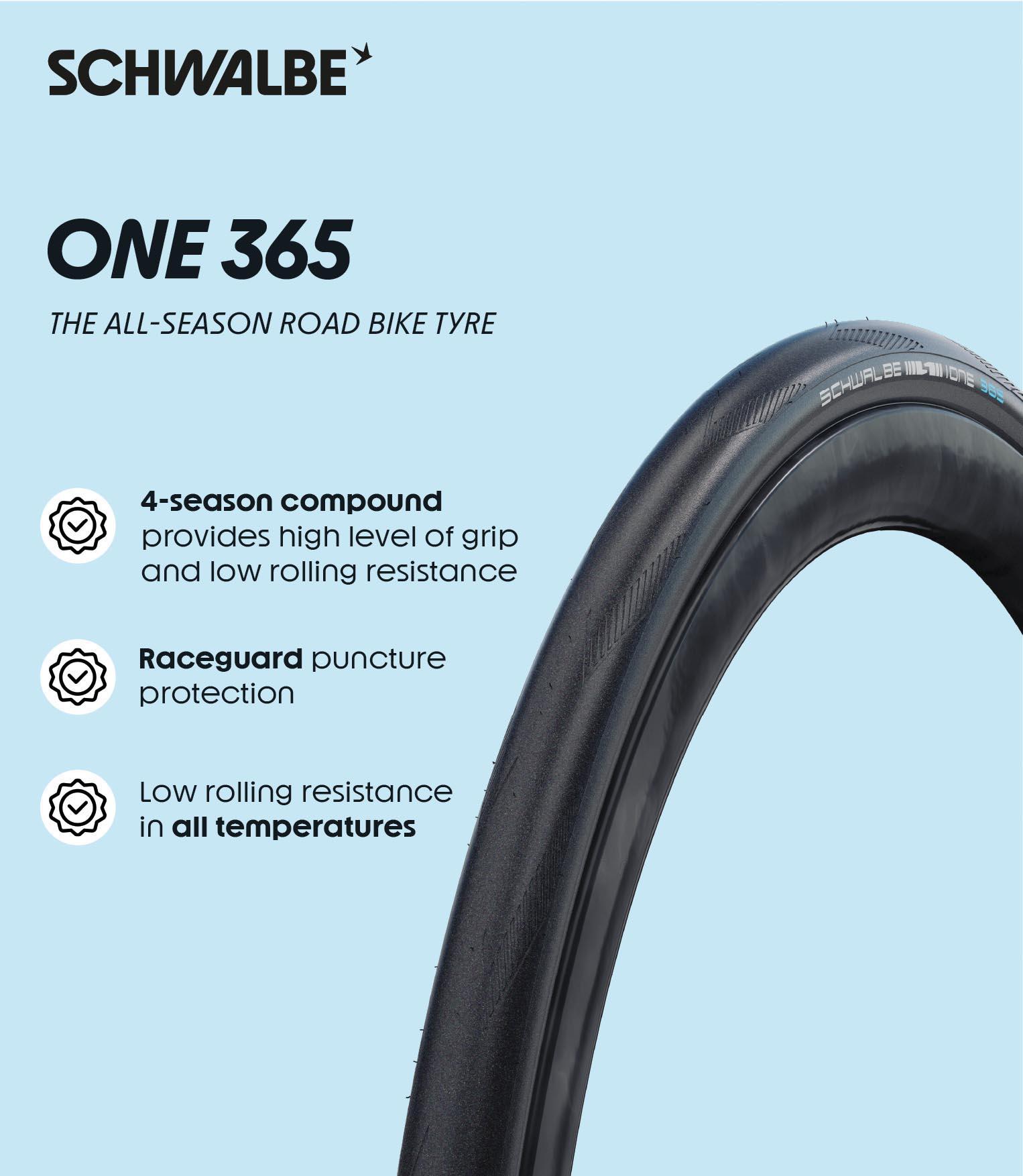 Schwalbe One 365 Wired Road Bike Tyre 700x28c