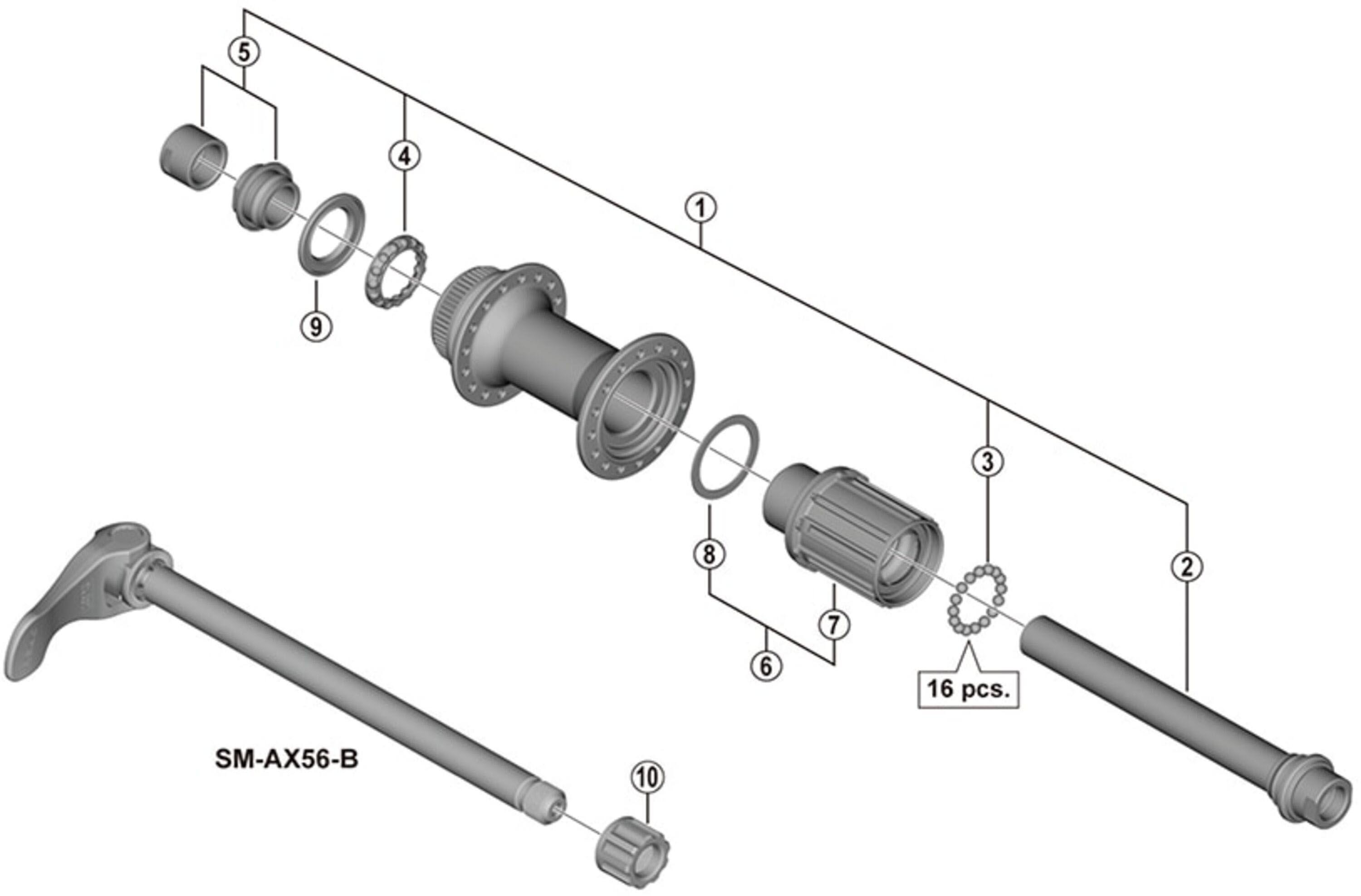 Shimano FH-MT400-B Replacement Freehub Body (Y3F898030)