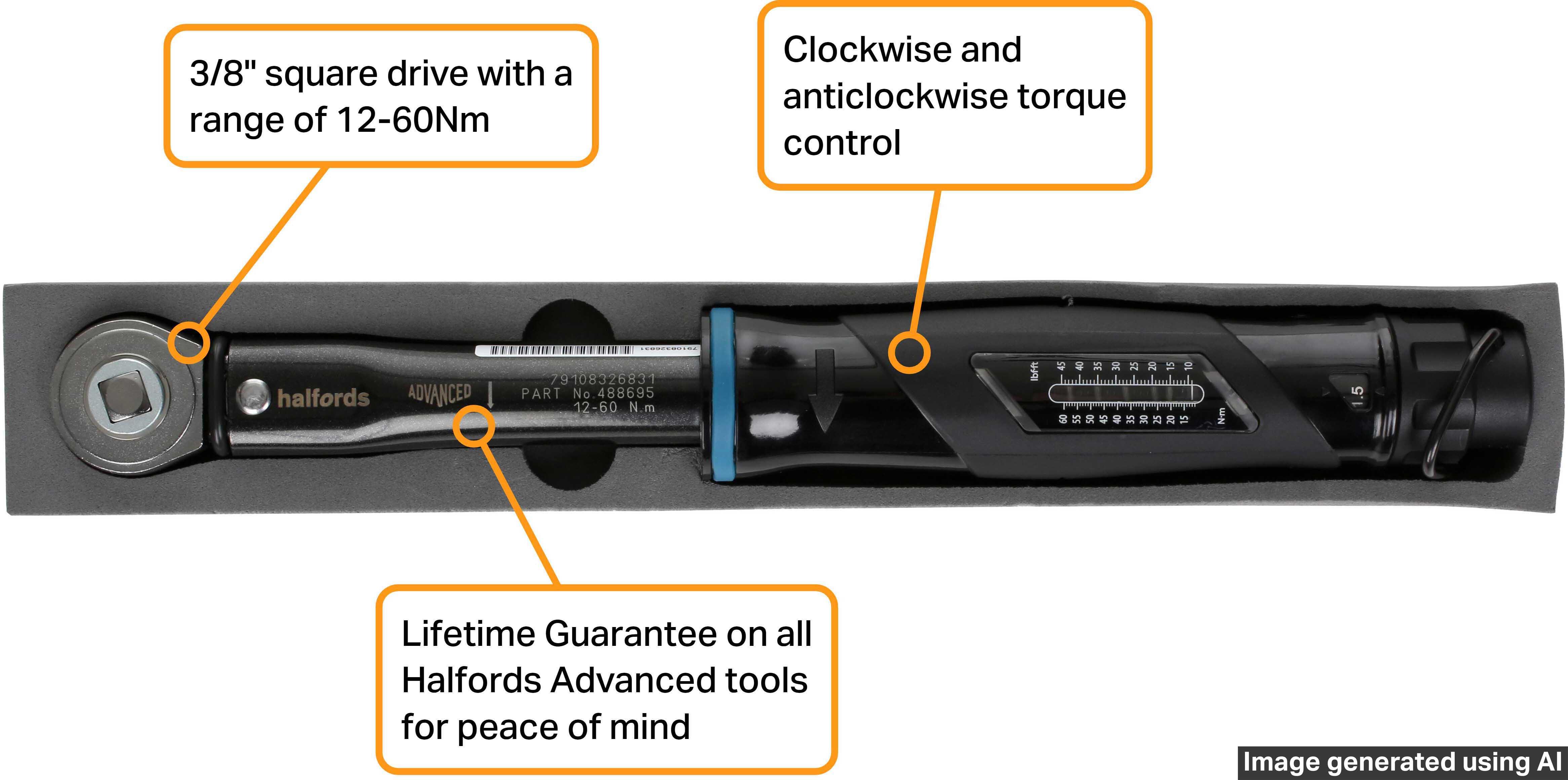 Halfords Advanced Torque Wrench Model 60