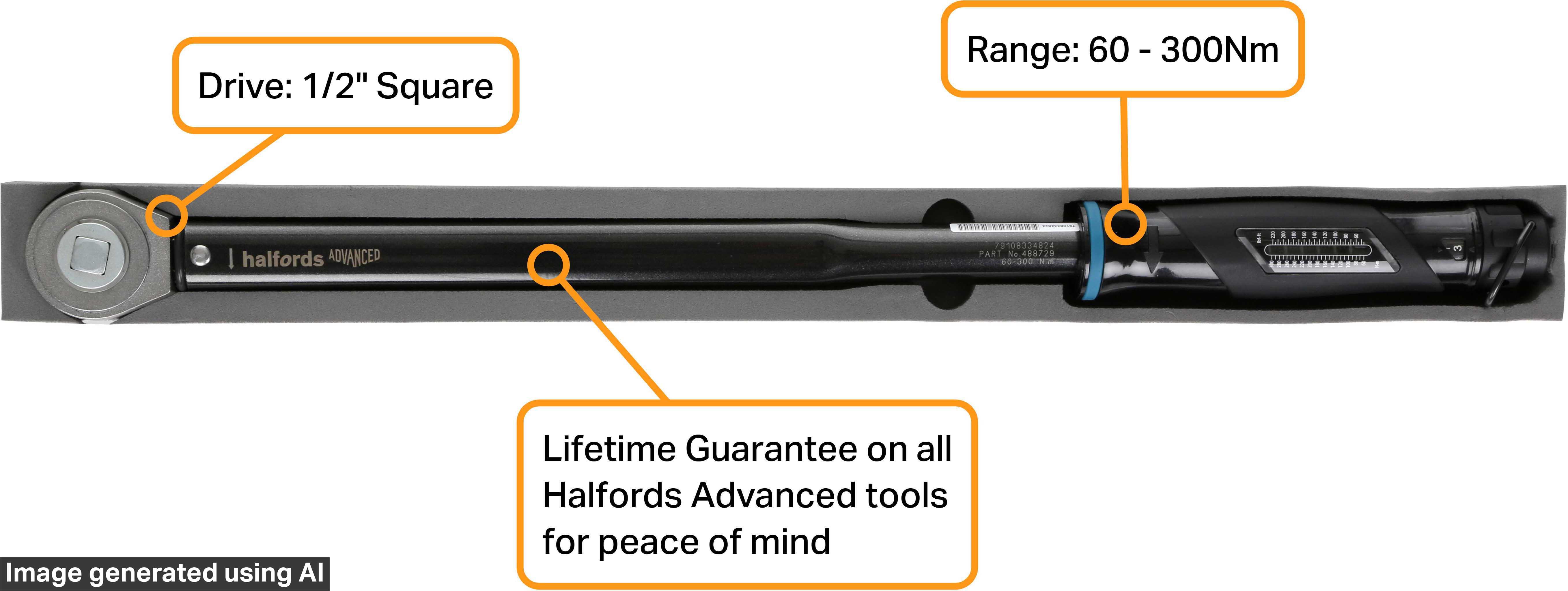 Halfords Advanced Torque Wrench Model 300