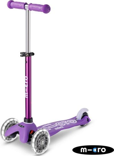Micro Mini Deluxe LED Scooter, Purple Micro Mini Deluxe LED Scooter, Purple