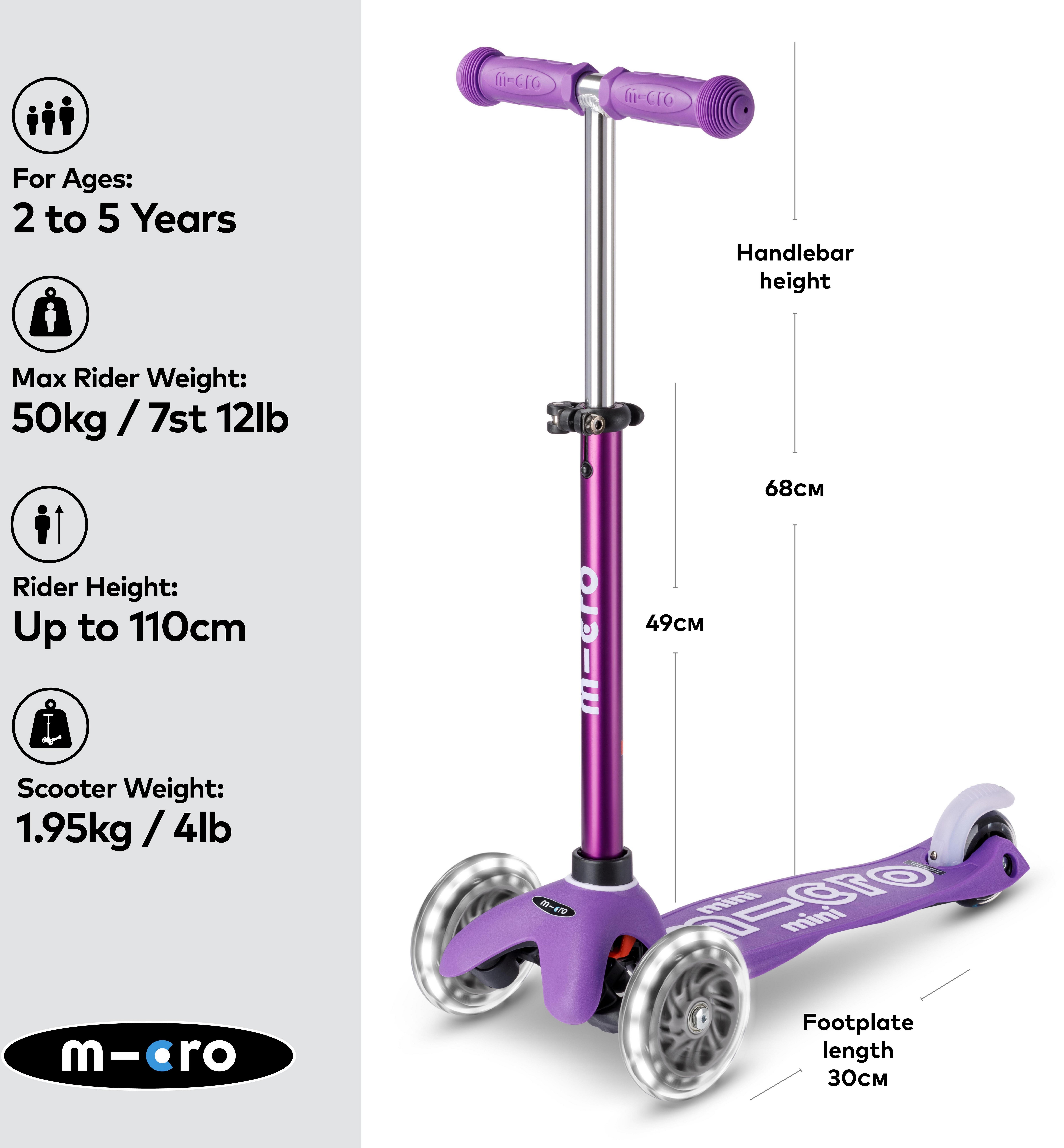 Mini Micro Deluxe LED Purple: 2 Years +