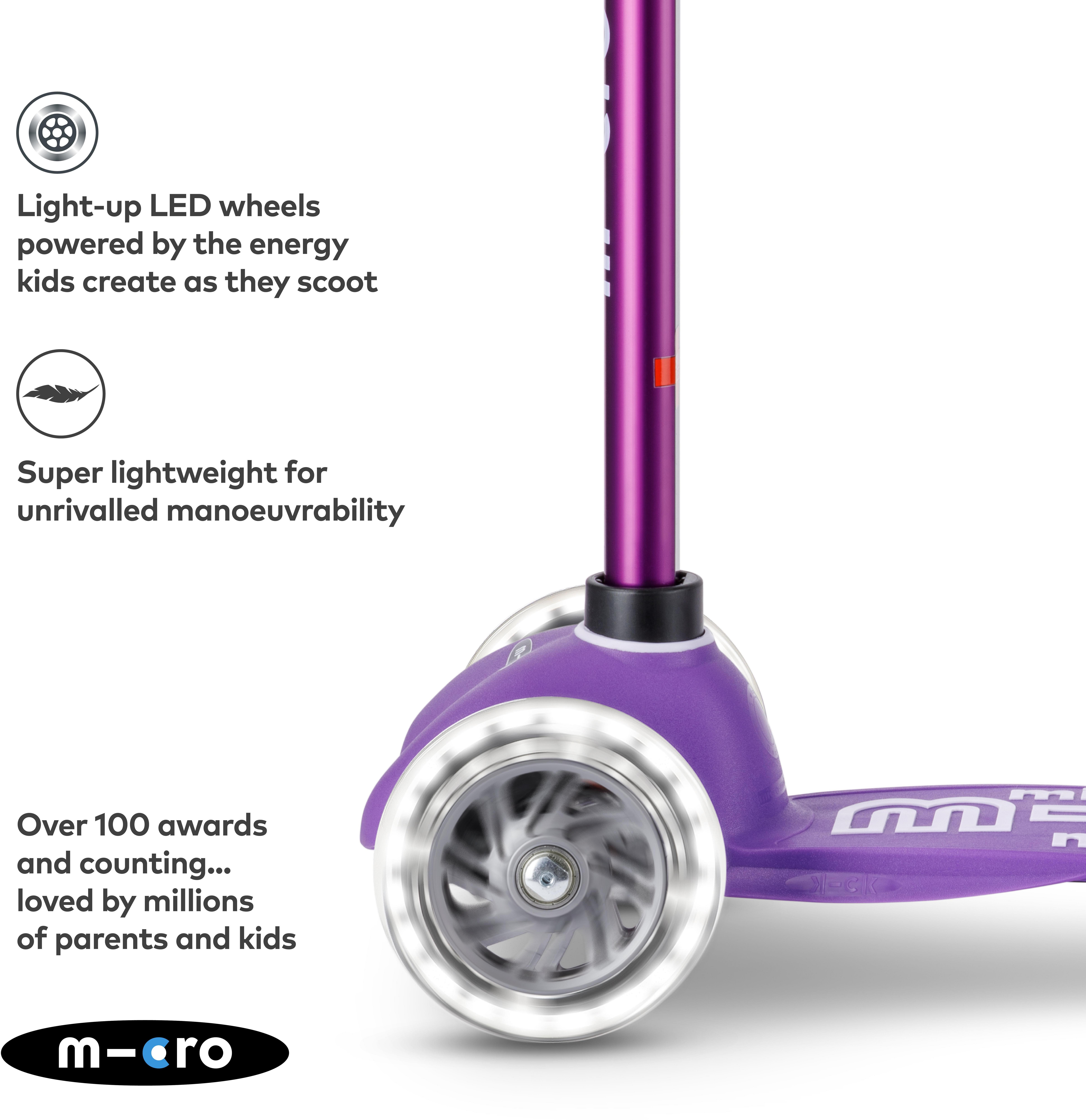 Micro Mini Deluxe LED Scooter, Purple