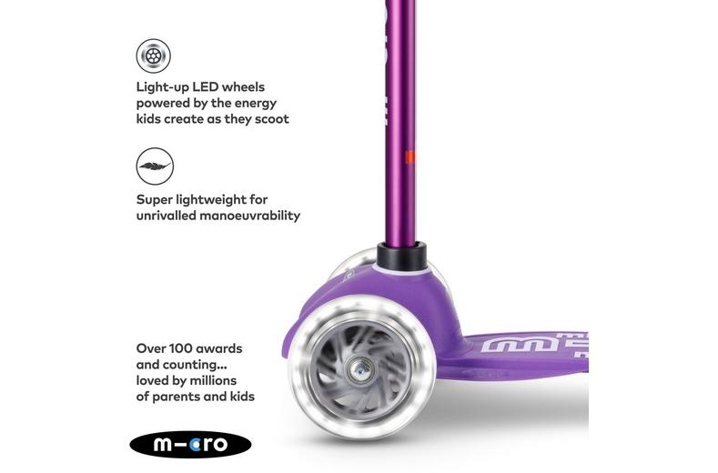 Micro Mini Deluxe LED Scooter, Purple Micro Mini Deluxe LED Scooter, Purple