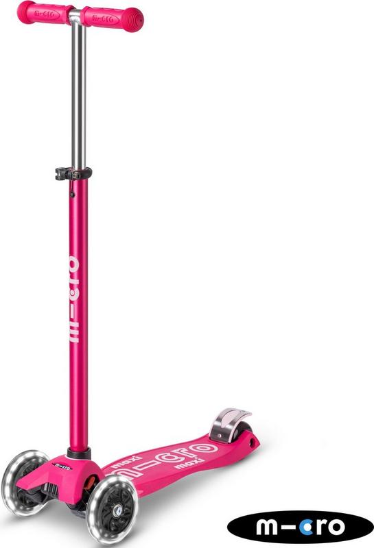 Halfords Maxi Micro Glow Deluxe LED Scooter, Pink | Extra 8% off for BC Members