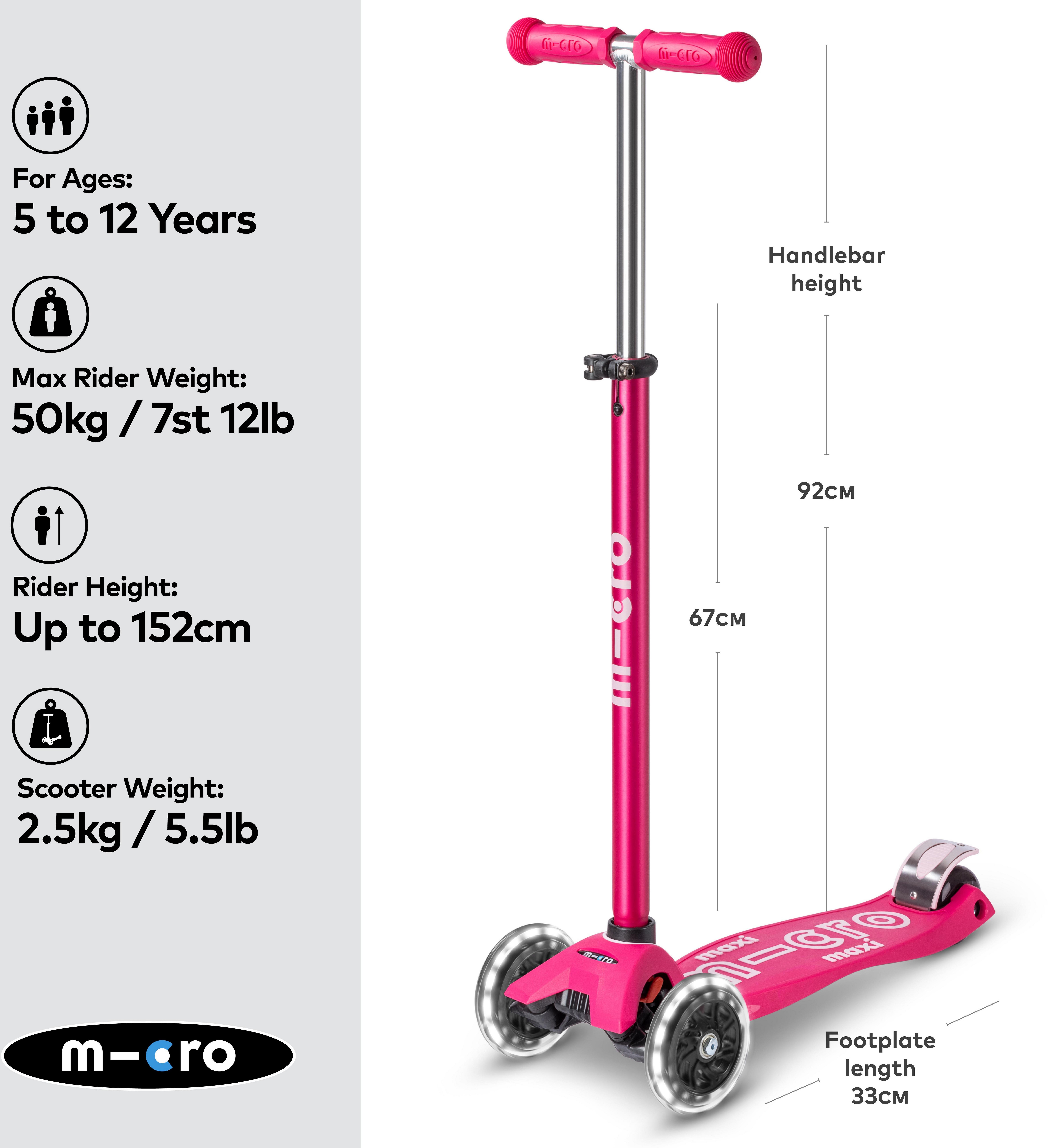 Maxi Micro Deluxe LED Scooter: 5 Years +