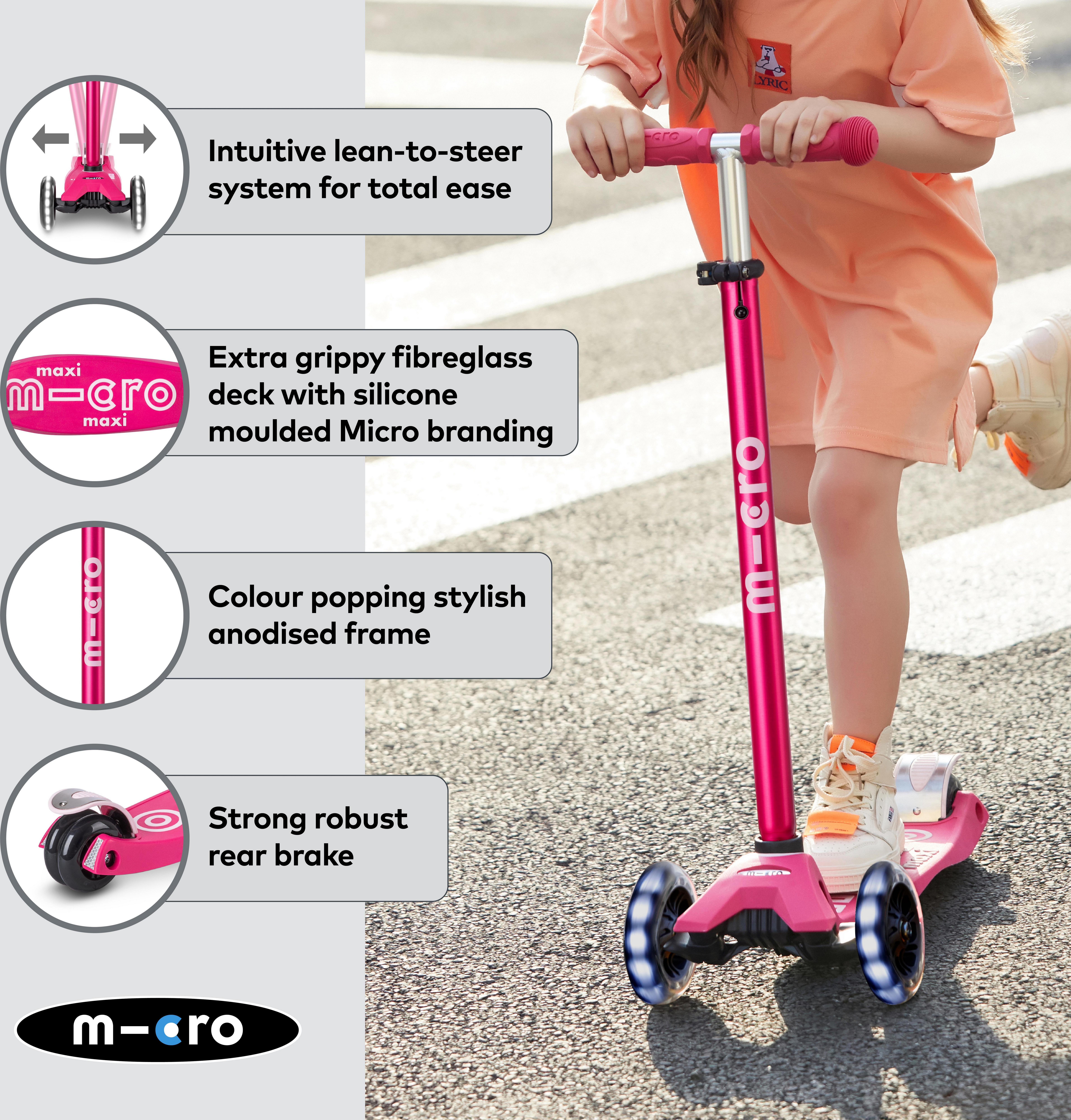 Maxi Micro Deluxe LED Scooter: 5 Years +